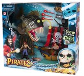 Игровой набор Пираты Одномачтовый шлюп и Рыба-монстр стрельба Chap Mei