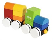 Деревянная игрушка BRIO Конструктор из кубиков Паровозик на магнитах