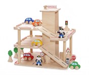 Деревянная автомобильная парковка с аксессуарами Дворики