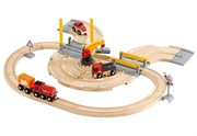 BRIO Деревянная железная дорога переезд и кран БРИО 33208