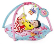 Развивающий коврик с дугой для малышей "Мир вокруг нас" светлый S+S BAMBINI