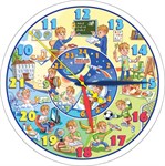 Обучающие умные настенные часы-ночник с распорядком дня Школьник Smart Clock Clever Child