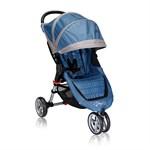 Baby Jogger City Mini Single Прогулочная коляска трёхколёсная голубой-серый