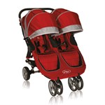Baby Jogger City Mini Double Прогулочная коляска для двух детей красно-серый