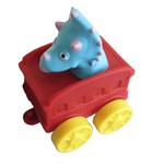 Поезд Динозавров Паровозик с фигуркой динозавра Тэнк серия мини