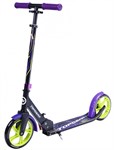 Самокат двухколесный складной с большими колесами TOPGEAR ECO I подростковый чёрно-фиолетовый
