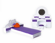 Спальня Конфетти кукольная мебель для кукольного домика Огонек С-1331