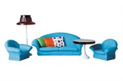 Гостиная Конфетти Кукольная мебель для кукольного домика Огонек С-1336