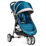 Baby Jogger City Mini Single Прогулочная коляска трёхколёсная бирюзово-серая