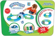Гибкий трек для машинок "Большое путешествие" с машинкой конструктор светится в темноте 1 Toy 102 деталей Т10201