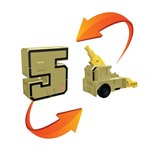 Трансбот Боевой расчет Пушка Сорокопятка Цифра 5 1Toy