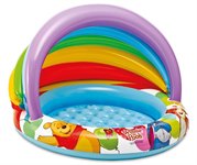 Надувной детский бассейн с мягким дном и тентом от солнца Винни Пух INTEX 57424