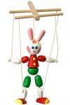Кукла Марионетка Зайчик деревянная игрушка Климо