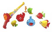 Рыбалка На крючке для малышей 1 удочка 6 рыбок свет звук S+S Toys