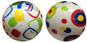 Мяч ПВХ белый с рисунком 23 см 1Toy Т59918