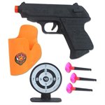 Игрушечное оружие Пистолет с присосками кобурой и мишенью S+S Toys