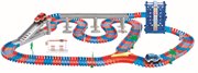 Гибкий трек для машинок Мегаполис мост, ускорение, лифт, 2 машинки 296 деталей 1TOY  Т10200