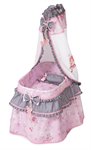 Кроватка для куклы с балдахином розовая серия Мария 60 см DeCuevas Toys