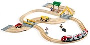 BRIO Деревянная железная дорога с переездом и станцией БРИО 33209