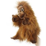 Орангутанг малыш мягкая игрушка на руку для кукольного театра 25 см Hansa