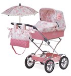 Коляска с сумкой, зонтиком и изменяемым углом наклона ручки серии Даниэла 90 см DeCuevas Toys