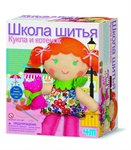 Кукла и котёнок Школа шитья Набор для изготовления мягкой игрушки 4M 00-02766