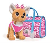 CHI CHI LOVE Плюшевая мягкая игрушка Собачка Звездный стиль с сумочкой светится в темноте