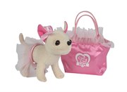 CHI CHI LOVE Плюшевая мягкая игрушка Собачка Чихуахуа Балерина в розовой сумке