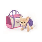 CHI CHI LOVE Плюшевая мягкая игрушка Собачка Чихуахуа сиреневое платье в стильной сумке