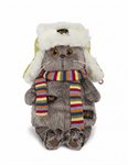 Кот Басик в зимней шапке мягкая игрушка 19 см BUDI BASA