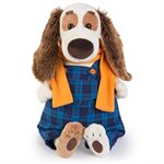 Собака Бартоломей в синем комбинезоне мягкая игрушка Басик и компания 27 см BUDI BASA Bart27-003