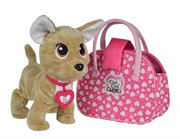 CHI CHI LOVE Интерактивная плюшевая мягкая игрушка Собачка Счастливчик с сумочкой выполняет команды