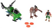 Динозавр Трицератопс и охотник на вертолете Игровой набор с динозаврами стрельба Chap Mei 520152-1