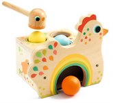 Забивалка Курочка развивающая деревянная игрушка Djeco