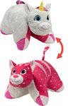Подушка Вывернушка плюшевая Белый Единорог Розовая Кошечка 1 Toy Т12040