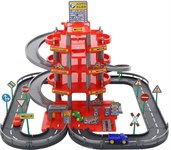 Паркинг 4-уровневый с дорогой и автомобилями красный Полесье