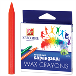 Набор восковых круглых карандашей Классика Луч 24 цвета