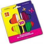 Пластилин флуоресцентный 10 цветов 132 гр ЛУЧ