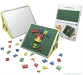 Magneticus Двусторонняя учебная магнитная доска с набором букв и цифр Магнетикус