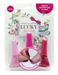 Lucky лак для ногтей 3 цвета Светло Розово-Сиреневый 038 Розовый Перламутр 010 Фуксия 133 Только для девочек Детская косметика