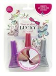 Lucky лак для ногтей 3 цвета Темно-Малиновый 006 Бордо 154 Серебряный Металлик 041 Только для девочек Детская косметика