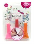 Lucky лак для ногтей 3 цвета Коралловый 144 Красный 022 Оранжевый 148 Только для девочек Детская косметика