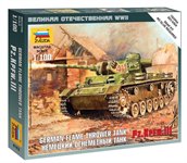 Немецкий огнеметный танк Pz.Kfw III сборная модель 1/100 Звезда 6162