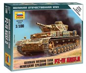 Немецкий средний танк Pz-IV AUSF.D сборная модель 1/100 Звезда 6151