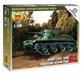 БТ-5 Советский легкий танк сборная модель 1/100 Звезда 6129