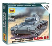 Немецкий средний танк Pz.Kp.fw III G Сборная модель 1/100 Звезда 6119