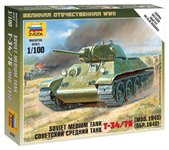 Т-34/76 (обр. 1940) Советский средний танк Сборная модель 1/100 Звезда 6101