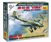 Ju-87 B2 Stuka Немецкий пикирующий бомбардировщик сборная модель самолета 1/144 Звезда 6123