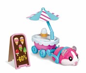 Хома дома Тележка хомодильник для мороженого с розовым хомяком игровой набор для города хомячков