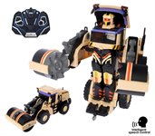 Робот трансформер Каток строительный на радиоуправлении, с голосовым управлением, свет, звук Т10599